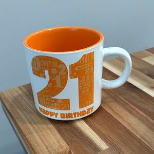 Orange and White Happy Birthday Mug hallmark
